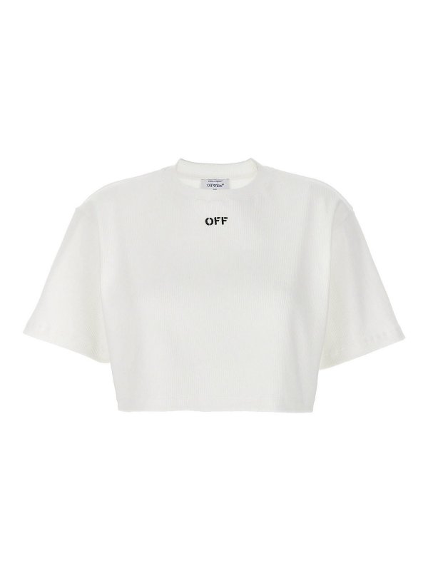 OFF-WHITE: T-shirts - T-Shirt - Weiß