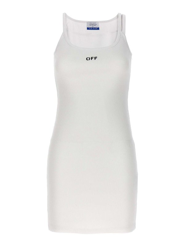OFF-WHITE: Vestidos cortos - Vestido Corto - Blanco