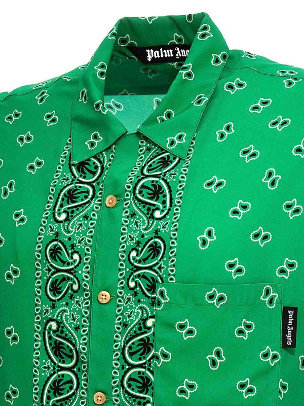 Chemise - Vert shop online: Palm Angels