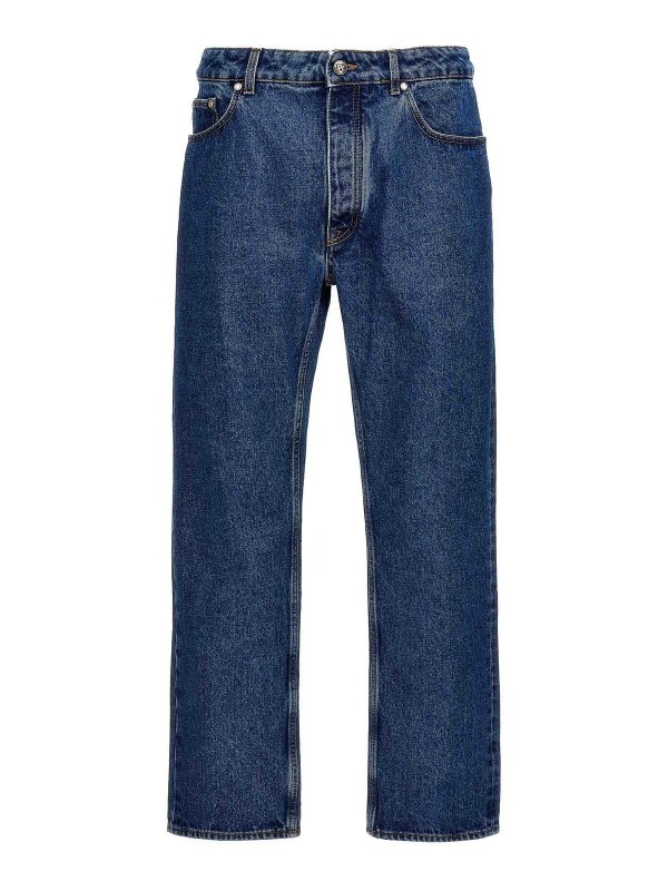 Palm Angels: straight leg jeans - Monogram Jeans