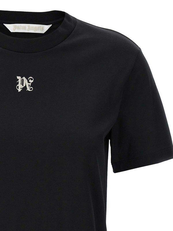 The Best Shops Palm Angels: t-shirts - Monogram T-Shirt
