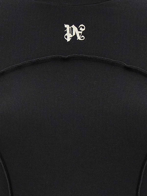 膝丈ドレス - 黒 shop online: Palm Angels