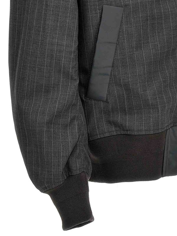 Pinstriped Bomber Jacket shop online: Sacai