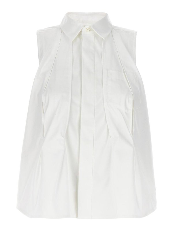 Sacai: Hemden - Hemd - Weiß