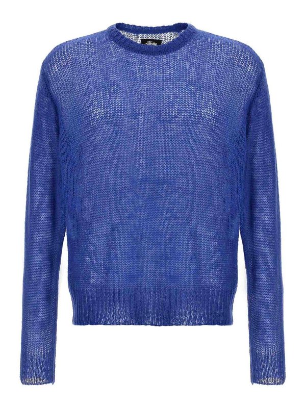 STUSSY: Pull col rond - Pull Col Rond - Bleu