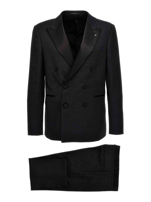 TAGLIATORE: フォーマルスーツ - 膝丈ドレス - 黒