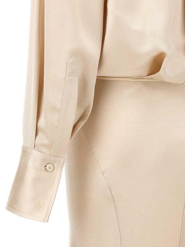 Long Satin Chemisier Dress shop online: The Attico