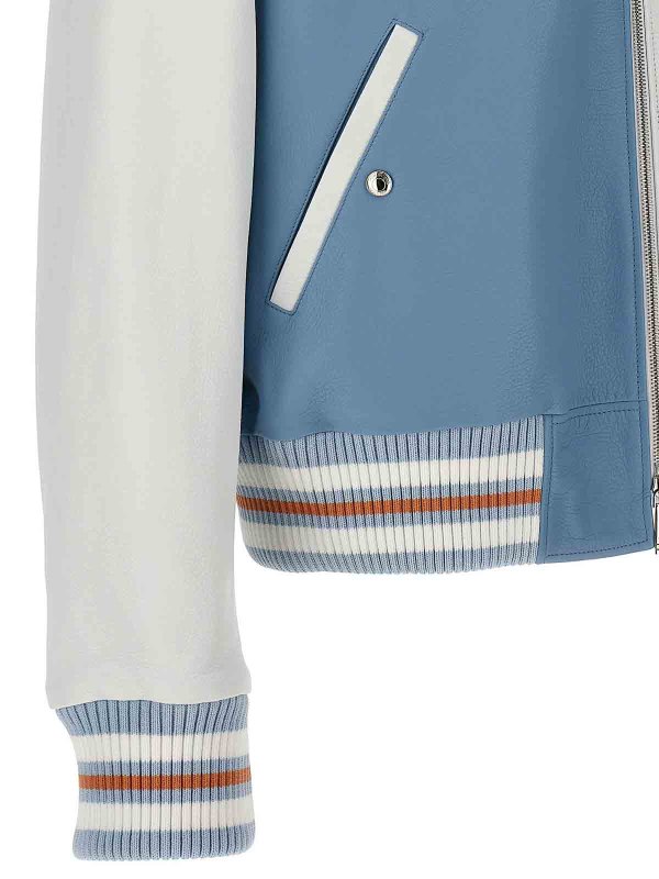 Leather Bomber Jacket shop online: THOM BROWNE