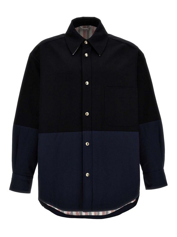THOM BROWNE: Chemises - Chemise - Bleu
