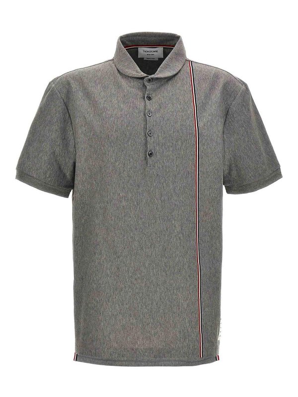 THOM BROWNE: Polos - Polo - Gris