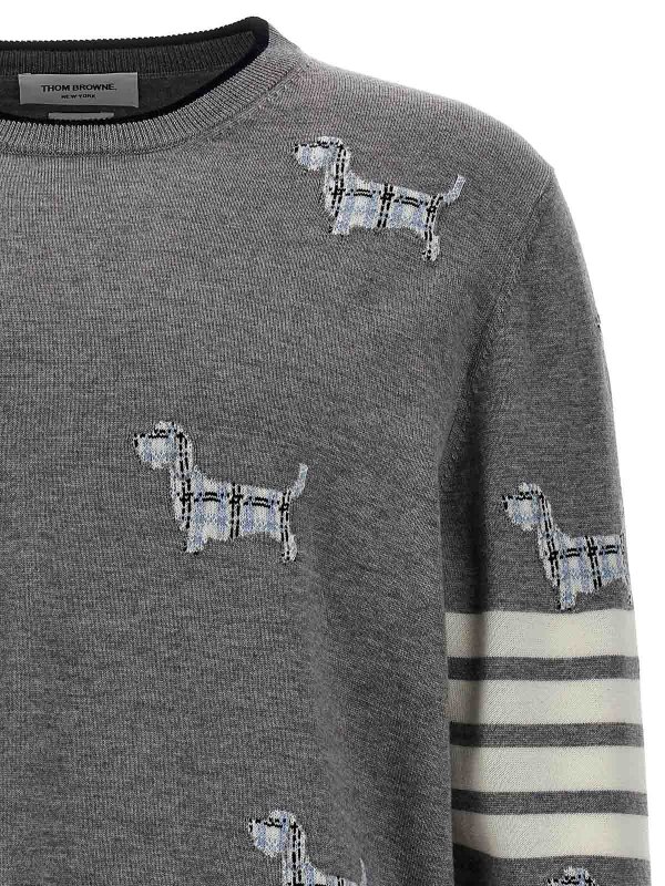 The Best Shops THOM BROWNE: crew necks - Hector Sweater