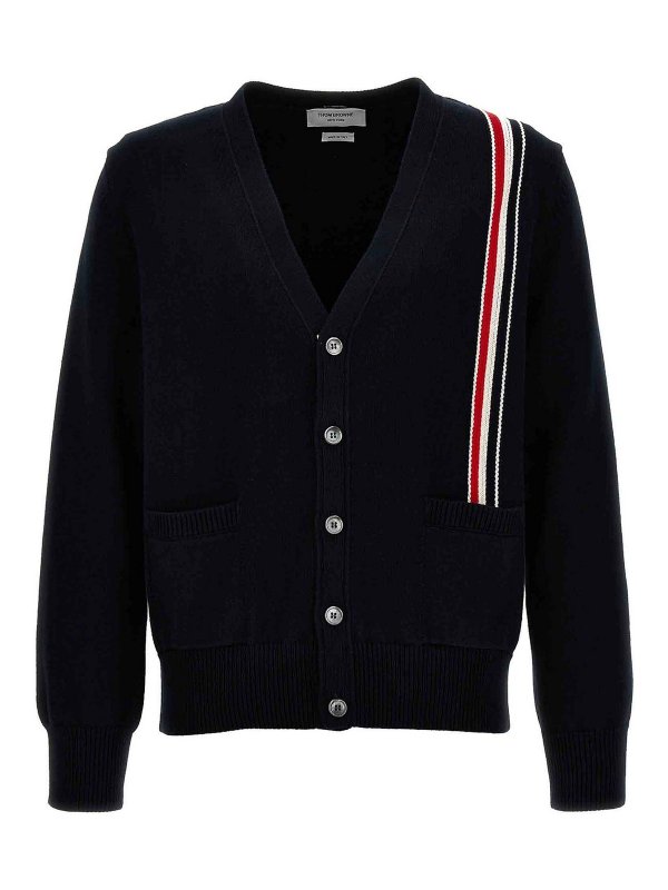 THOM BROWNE: Cardigans - Cardigan - Blau