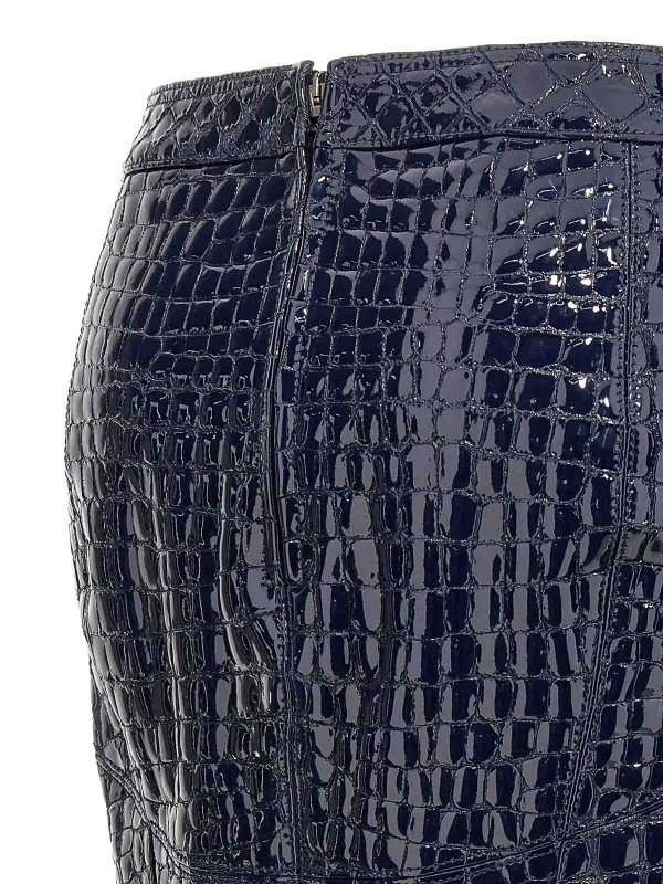 スカート TOM FORD Croc print skirt Blue GCL871LEX306 Tom Ford Croc Print Skirt - Blue - Women | GCL871LEX306HB784
