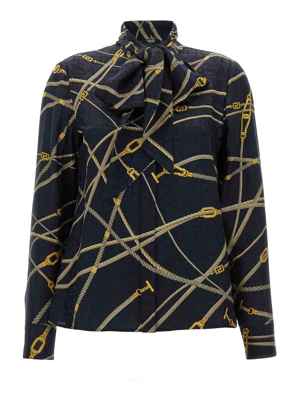 VERSACE: Blusen - Bluse - Blau