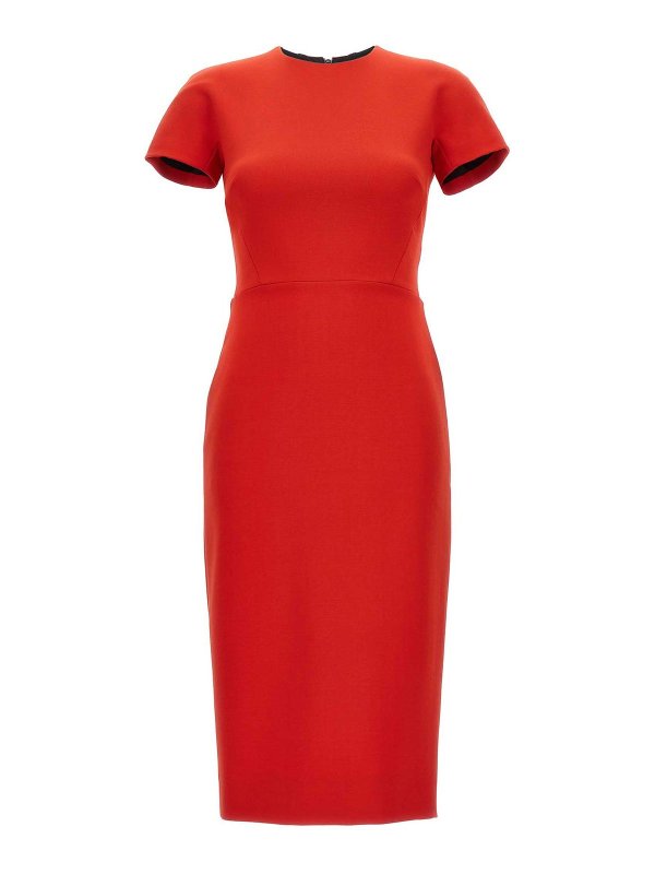 VICTORIA BECKHAM: knee length dresses - Fitted T-Shirt Dress