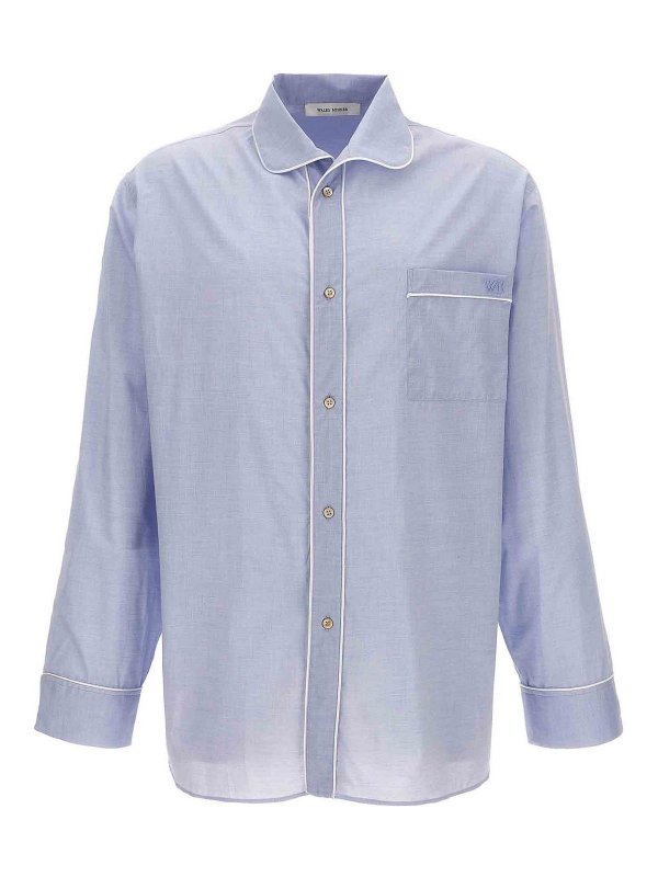 WALES BONNER: Camisas - Camisa - Azul Claro