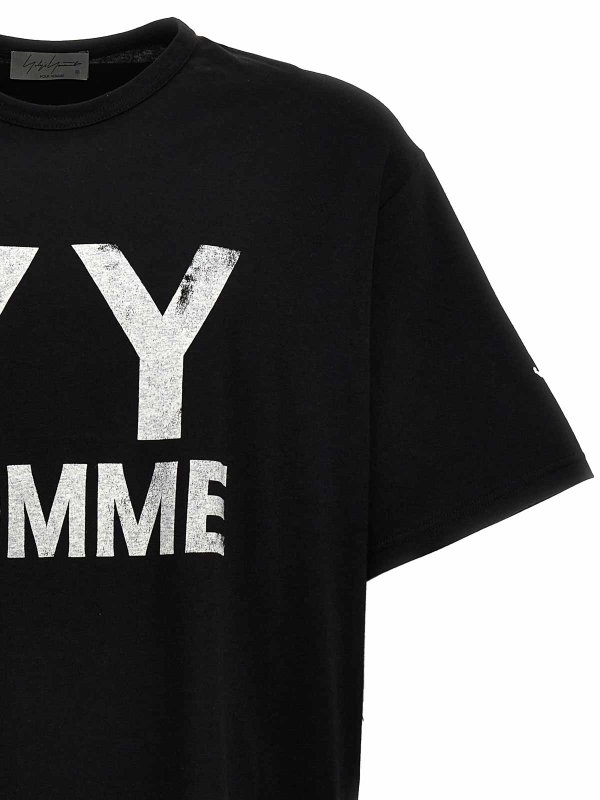 The Best Shops YOHJI YAMAMOTO: t-shirts - Logo Print T-Shirt