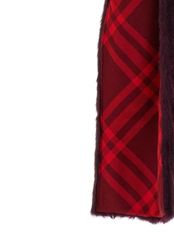 The Best Shops BURBERRY: scarves - Eco Fur Hooded Scarf