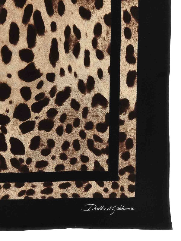DOLCE & GABBANA: sciarpe e foulard online - Sciarpa leopardata