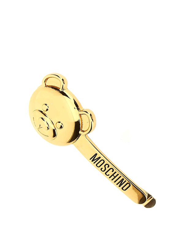 The Best Shops MOSCHINO: ヘアーアクセサリー - テディベアのヘアピンゴールド