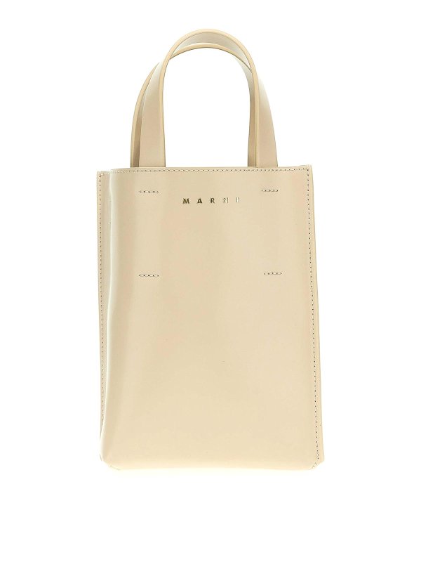 Marni: Handtaschen - Shopper - Beige