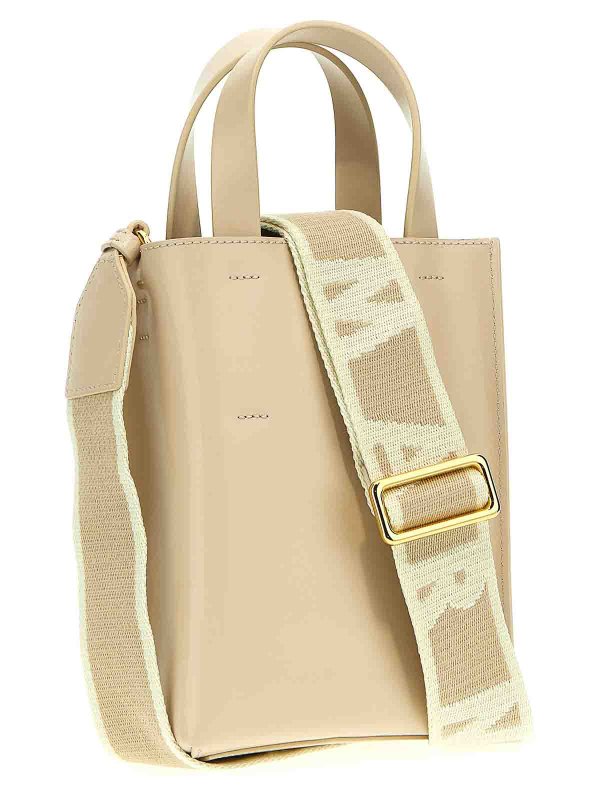 Marni: Handtaschen online - Shopper - Beige