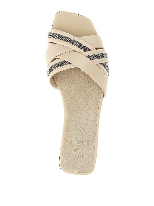 Leather sandals shop online: BRUNELLO CUCINELLI