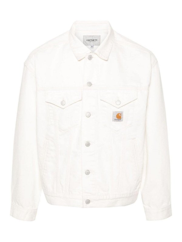 CARHARTT: Vestes en denim - Veste En Jean - Blanc