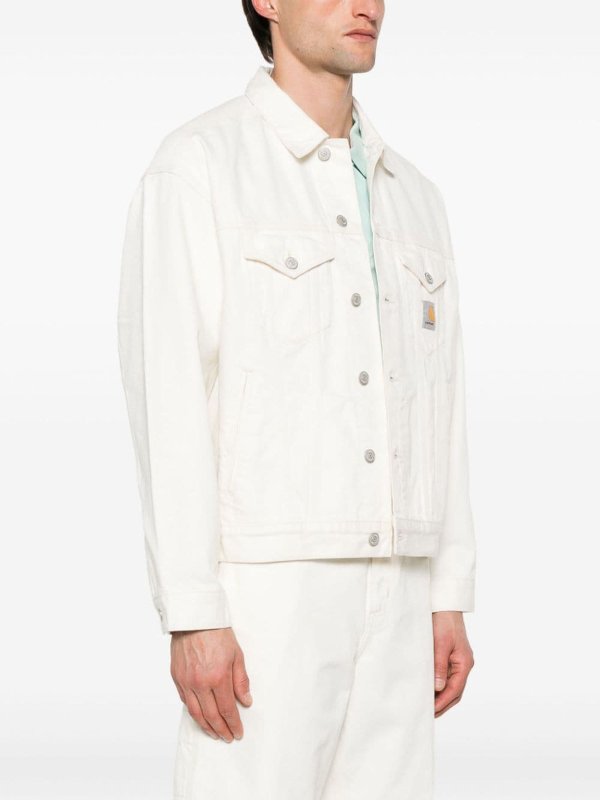 CARHARTT: Vestes en denim online - Veste En Jean - Blanc