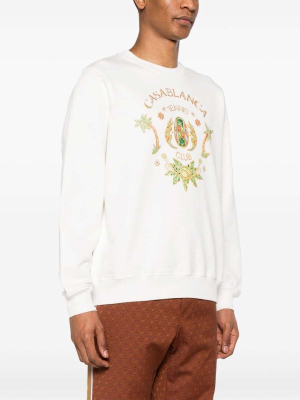 Logo Organic Cotton Sweatshirt shop online: CASABLANCA