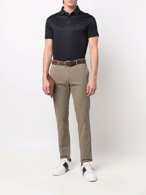 EMPORIO ARMANI: polo online - Polo in misto cotone con logo