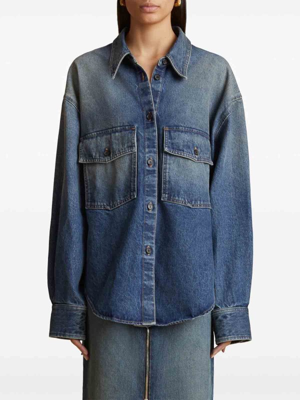 KHAITE: denim jacket online - Denim Jacket