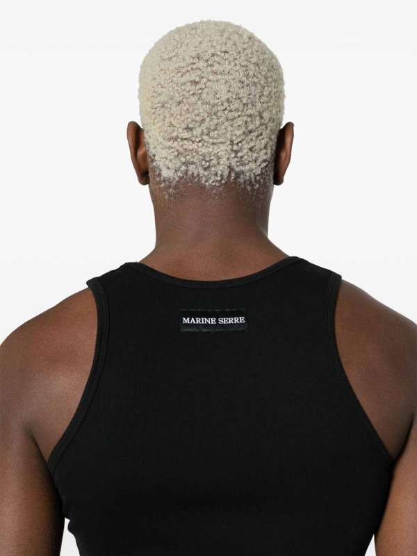 MARINE SERRE ブラック タンクトップ M Marine Serre トップ/タンクトップ - 黒|MTT081CJER0011BK99