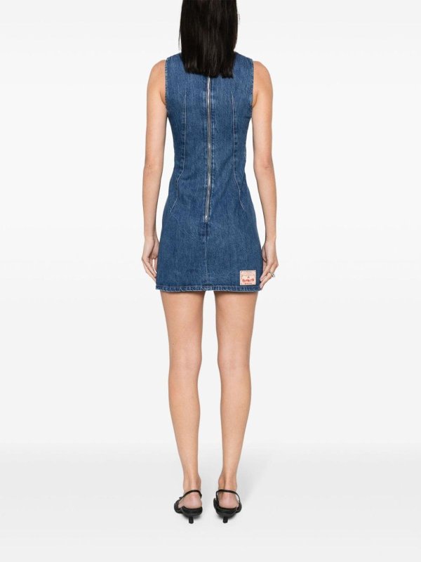The Best Shops MARINE SERRE: short dresses - Monogram Denim Mini Dress