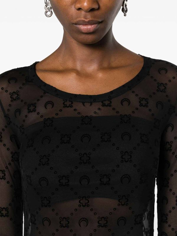 MARINE SERRE: Vestidos media pierna online - Vestido Midi - Negro