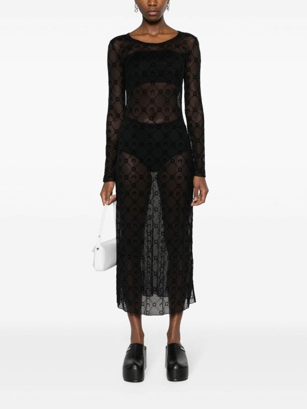 MARINE SERRE buy online Vestido Midi - Negro