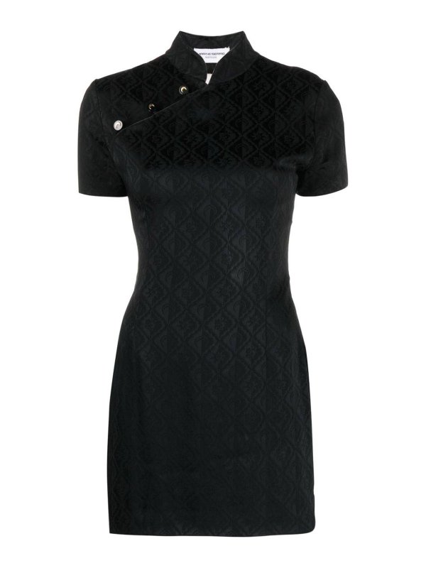 MARINE SERRE: short dresses - Jacquard Viscose Short Dress