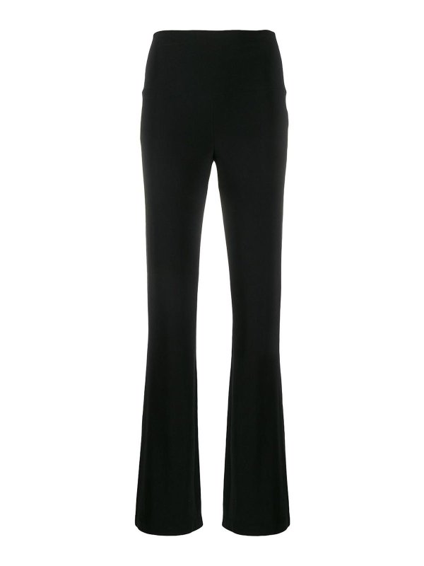 Norma Kamali: casual trousers - High-Waisted Straight Leg Trousers