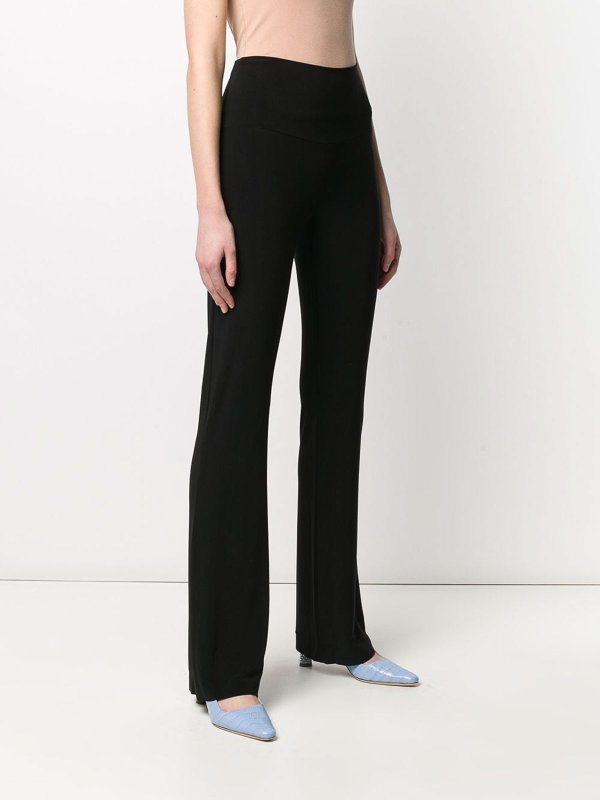 Norma Kamali: casual trousers online - High-Waisted Straight Leg Trousers