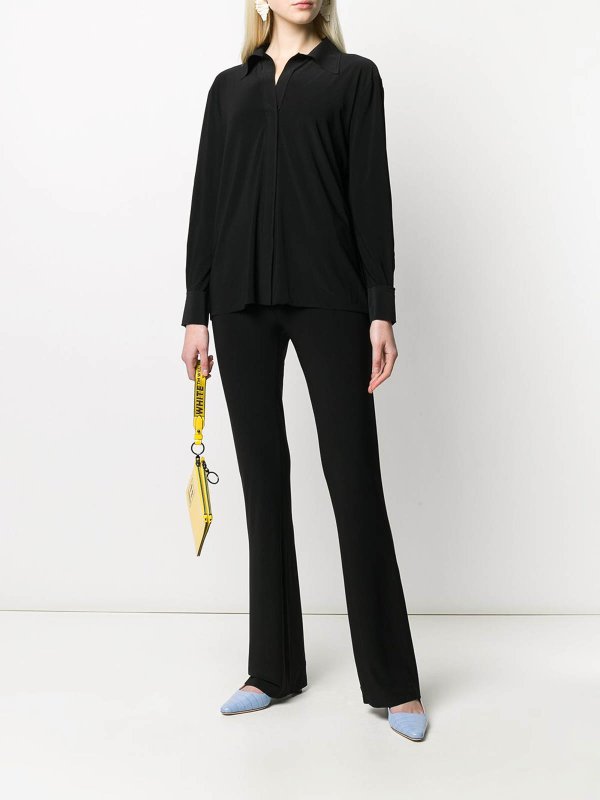 The Best Shops Norma Kamali: casual trousers - High-Waisted Straight Leg Trousers