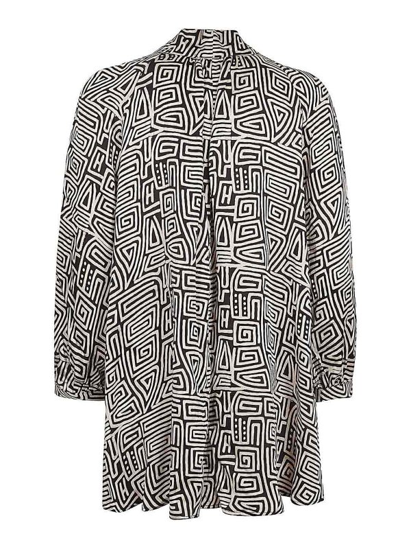 OBIDI: shirts online - Printed Silk Shirt