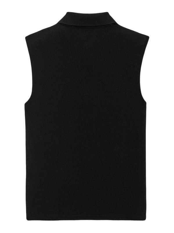 SAINT LAURENT: polo shirts online - Cotton Piqu Sleeveless Polo Shirt