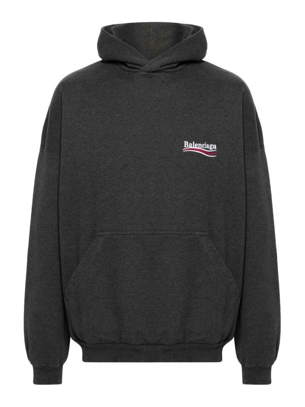 BALENCIAGA: Sudaderas y suéteres - Sudadera - Gris