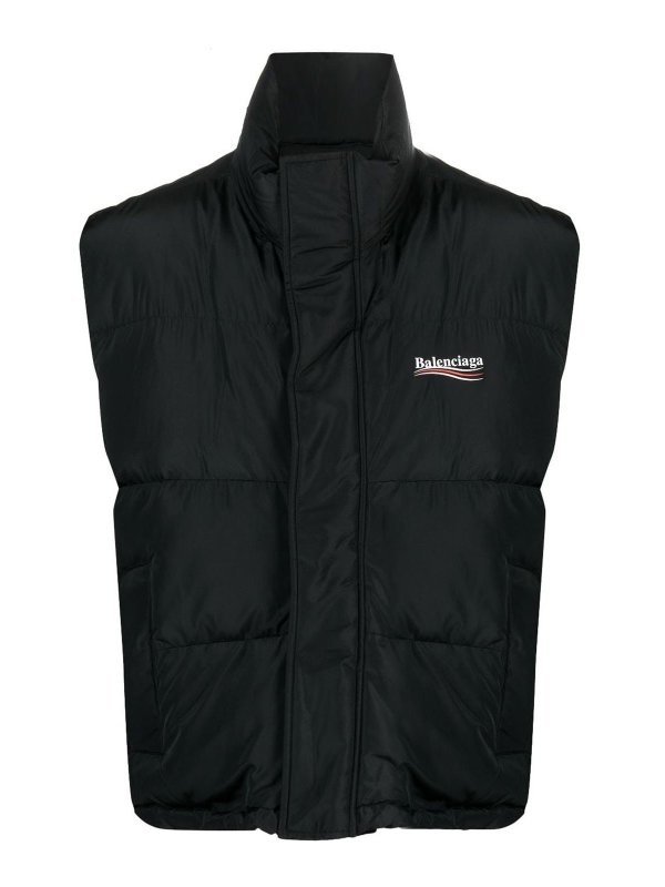 BALENCIAGA: Kurze Daunenjacken - Daunenjacke - Schwarz