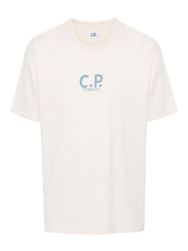 C.P. COMPANY: t-shirts - Logo Cotton T-Shirt