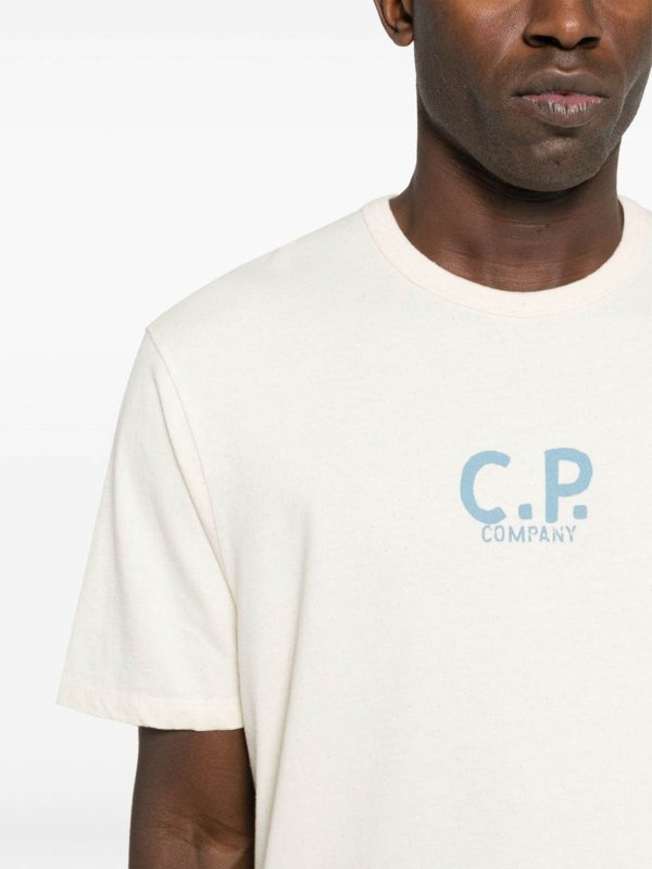 C.P. COMPANY: t-shirts online - Logo Cotton T-Shirt