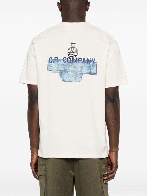 The Best Shops C.P. COMPANY: t-shirts - Logo Cotton T-Shirt