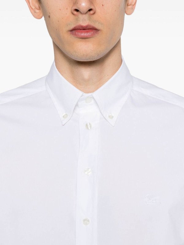 ETRO: shirts online - Logo Cotton Shirt