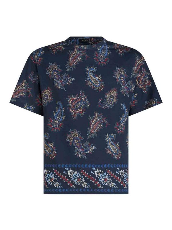 ETRO: Camisetas - Camiseta - Azul