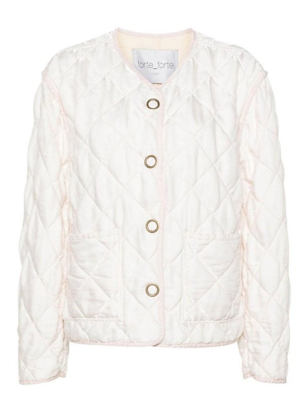 FORTE FORTE: padded jackets - Quilted Bomber Jacket